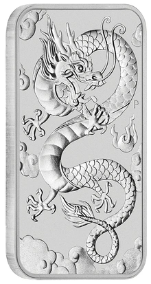 1 troy ounce zilveren Dragon Rectangular munt - 2019