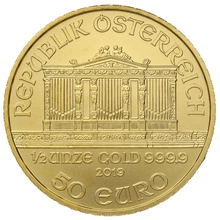 1/2 troy ounce gouden Philharmoniker munt - 2019
