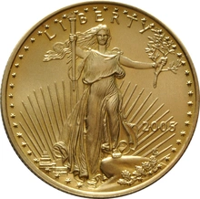 2005 1/2 troy ounce gouden American Eagle munt