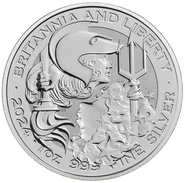 2024 Britannia & Liberty 1oz zilveren munt