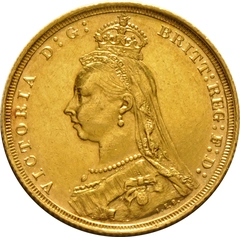 gouden Sovereign munt Victoria Jubilee Portret
