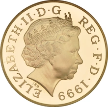 1999 2000 - Gold Five Pound Proof Coin, Millennium