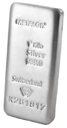 2 x 1 kilogram zilverbaar - Metalor (box)