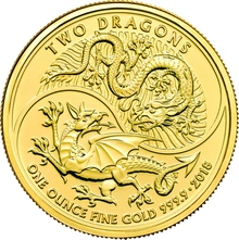 1 troy ounce gouden 'Two Dragons' munt - 2018