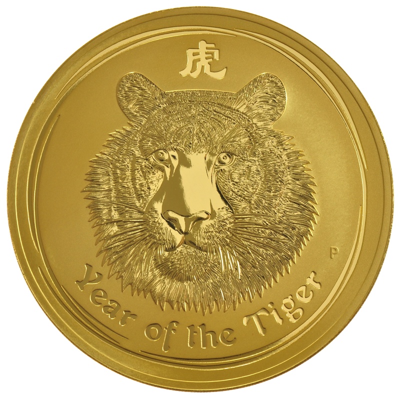 1kg Gold Australian Year of the Tiger 2010