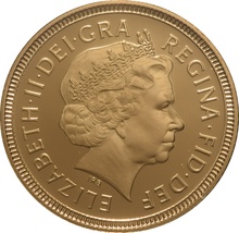 2000 Gold Half Sovereign Elizabeth II Fourth Head - Proof no box