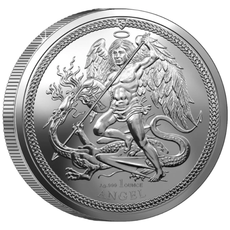 2024 Zilveren 1oz Engelenmunt van het eiland Man