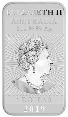 1 troy ounce zilveren Dragon Rectangular munt - 2019
