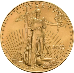 2002 1 troy ounce gouden American Eagle munt