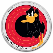 2022 Daffy Duck Samoa 1 Ons Zilveren Munt