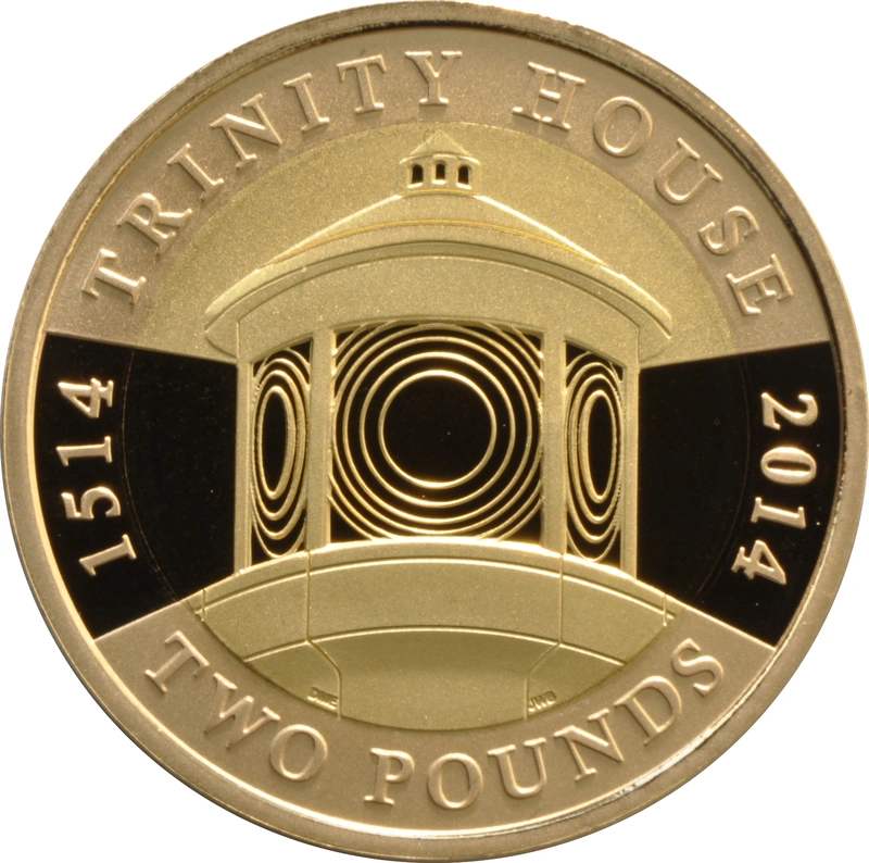 2014 Proof £2 Coin Gold Double Sovereign 500th Ann Trinity House