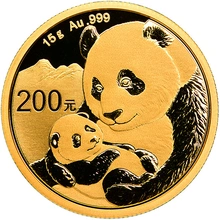 15 gram gouden Panda munt - 2019