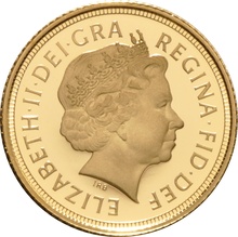 2010 Gold Half Sovereign Elizabeth II Fourth Head - Proof no box