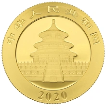 8 gram gouden Panda munt - 2020