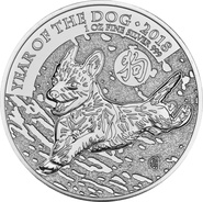 2018 Royal Mint 1 Ons Year of the Dog Zilveren Munt