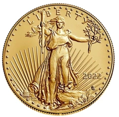 2022 1 troy ounce gouden American Eagle munt