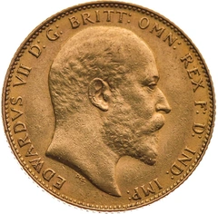 gouden Sovereign munt Edward VII