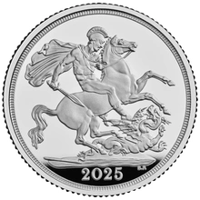 2025 Proof Zilveren Sovereign Munt In Doos