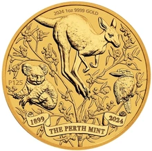 2024 1oz 125ste Verjaardag van de Perth Mint Gouden Munt