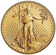 2021 Kwart Ounce American Eagle Gouden Munt Type II