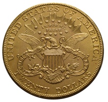 1907 $20 Double Eagle Liberty Head Gold Coin, Philadelphia