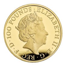 2023 Yale of Beaufort - 1 Ons Tudor Beasts Proof Gouden Munt In Doos