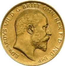 1910 Gold Half Sovereign - King Edward VII - London