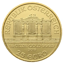 1/4 troy ounce gouden Philharmoniker munt - 2019