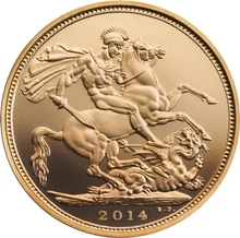 2014 Gold Sovereign - Elizabeth II Fourth head - Proof No box