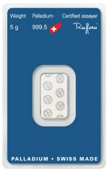 Argor-Heraeus 5 Gram Palladiumbaar