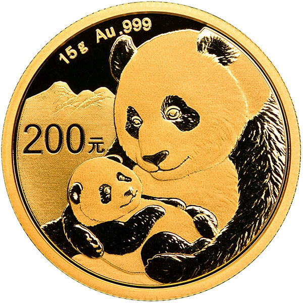 15 gram gouden Panda munt - 2019