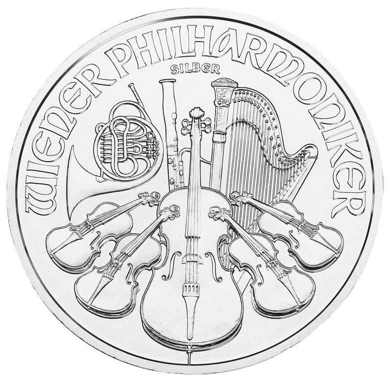2021 1oz Oostenrijkse Philharmonic Zilveren Munt