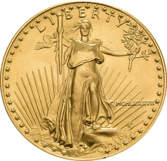 1987 1 troy ounce gouden American Eagle munt