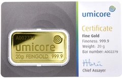 20 gram goudbaar Umicore