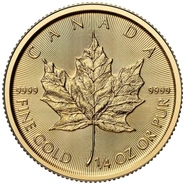 2025 Kwart Ons Gouden Maple Munt