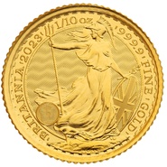 2023 1/10 Ons Queen Elizabeth II Gouden Britannia Munt