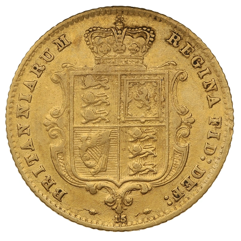 1/2 gouden Sovereign 1866 Victoria op jonge leeftijd - Londen