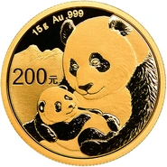 15 gram gouden Panda munt - 2019