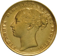 1884 Gold Sovereign - Victoria Young Head - S