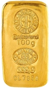 Argor-Heraeus 100 Gram Gegoten Goudbaar