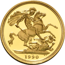 Gold Proof 1990 Sovereign Boxed