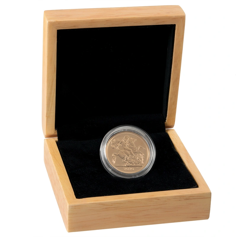 Elizabeth II Fifth Head Gouden Sovereign in Geschenkdoos