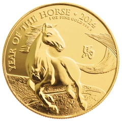 2014 1 troy ounce gouden Royal Mint Lunar munt Year of the Horse