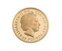 2001 Britannia Quarter Ounce Gold Proof Coin boxed with COA