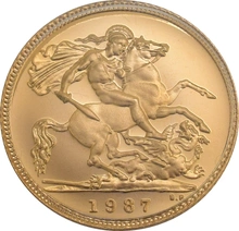 Gold Proof 1987 Half Sovereign Boxed