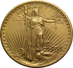 1911 gouden American Double Eagle (20 Dollar) munt St Gaudens Head San Francisco