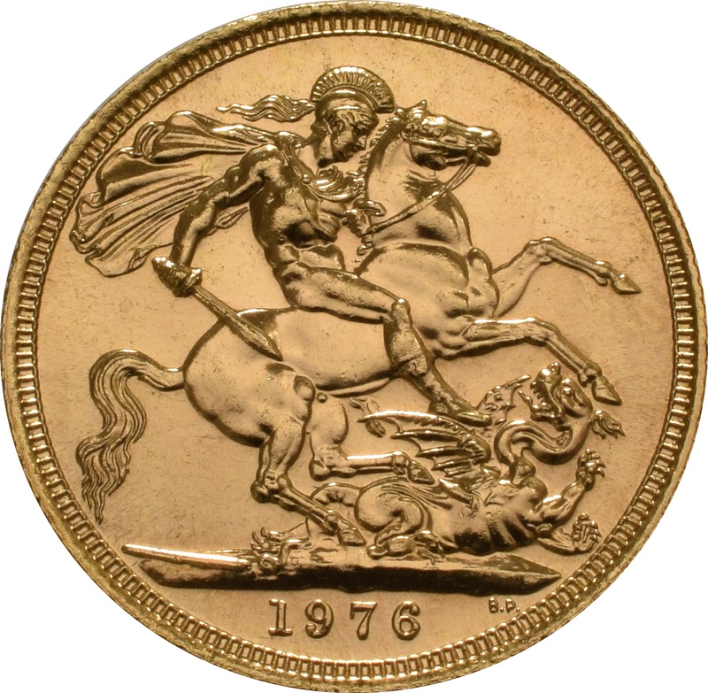 1976 Gouden Sovereign - Elizabeth II Decimal Portret