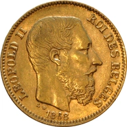 20 Belgian Franc Leopold II - type 1