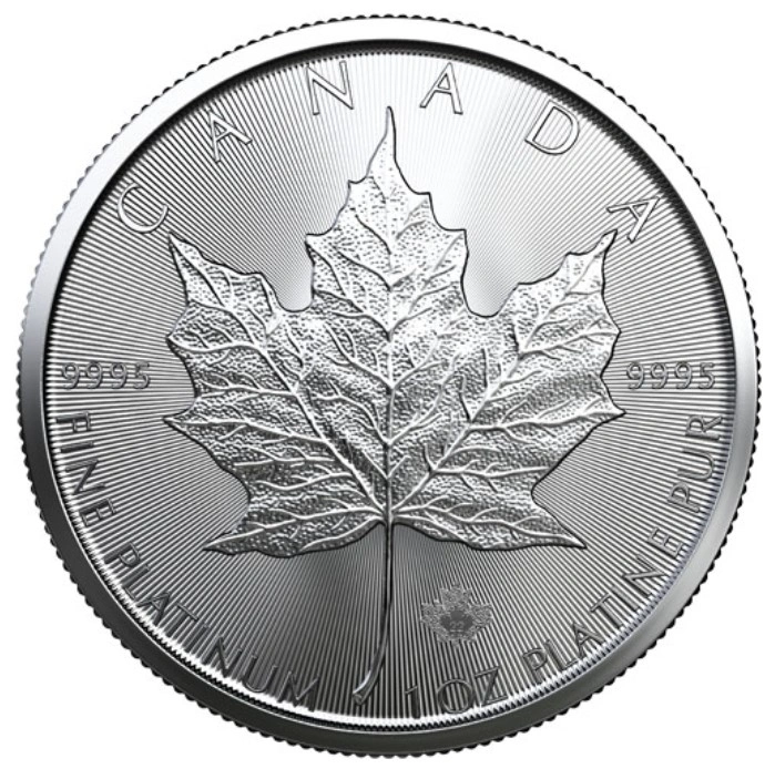 2022 1 Ons Canadian Maple Platina Munt