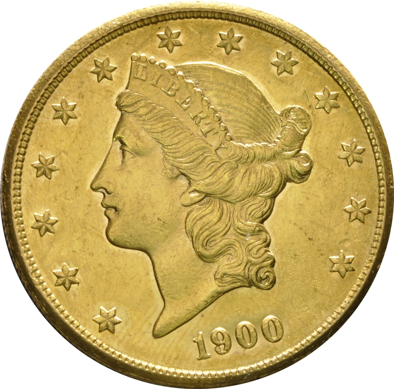 1900 $20 Gold Coin Double Eagle Liberty Head San Francisco